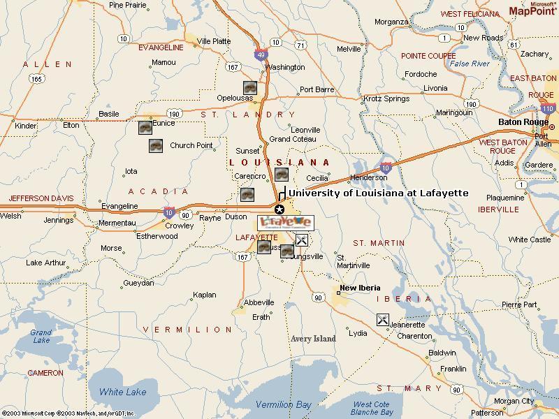 Southwest Louisiana Food Map